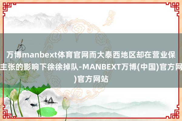 万博manbext体育官网而大泰西地区却在营业保护主张的影响下徐徐掉队-MANBEXT万博(中国)官方网站