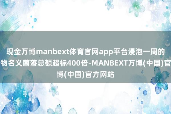 现金万博manbext体育官网app平台浸泡一周的塑胶玩物名义菌落总额超标400倍-MANBEXT万博(中国)官方网站