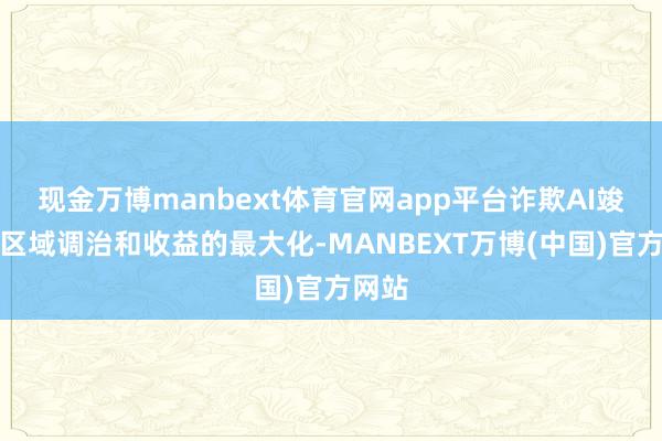 现金万博manbext体育官网app平台诈欺AI竣事跨区域调治和收益的最大化-MANBEXT万博(中国)官方网站